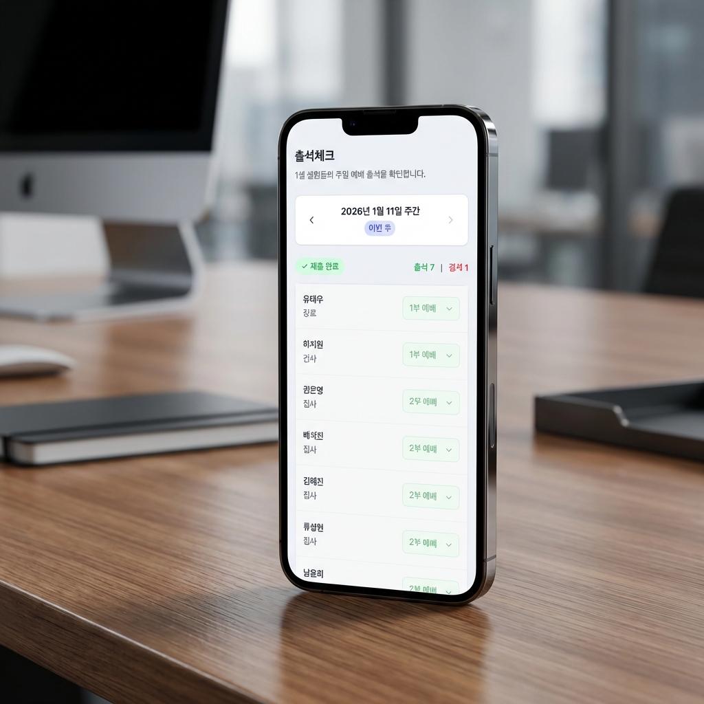 원터치 출석 체크 - 앱