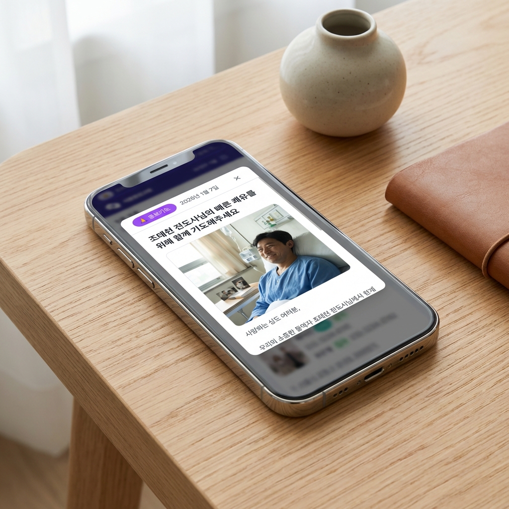 실시간 교회 공지